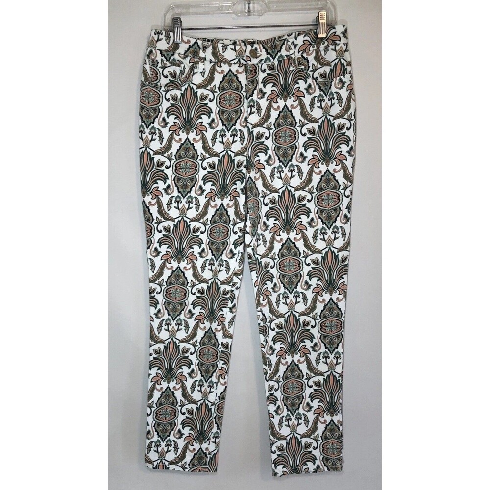 Chico's So Slimming Girlfriends Slim Leg Ankle Jeans Majorelle Damask 1R (8R)